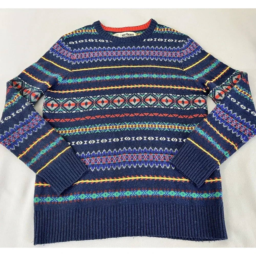 Urban Pipeline Sweater Men's L Knit Longsleeve Crewneck Retro Skate Casual‎ Y2K